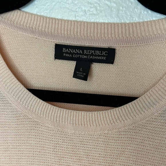 Banana Republic Pima Cotton Cashmere Pink Soft Long Sleeved Shirt Size Large - Picture 5 of 7